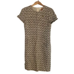 Tory Burch Dress brown pattern with pockets short sleeves